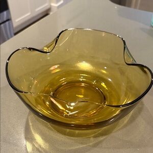Amber Glass Bowl